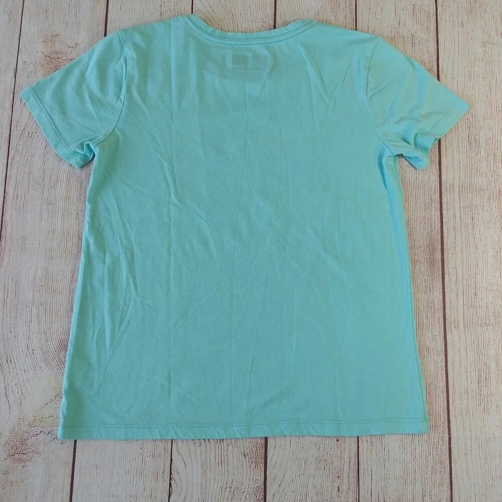 Eddie Bauer blue graphic tee & mermaid scale legging set sz L (14/16)